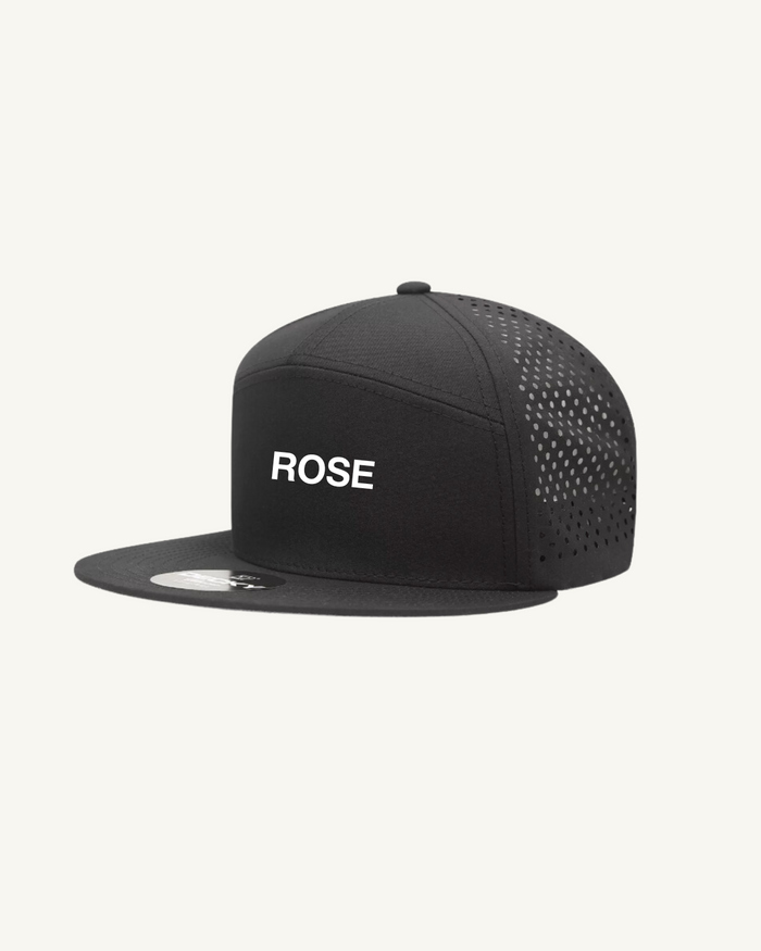 7 Panel Hat - Black