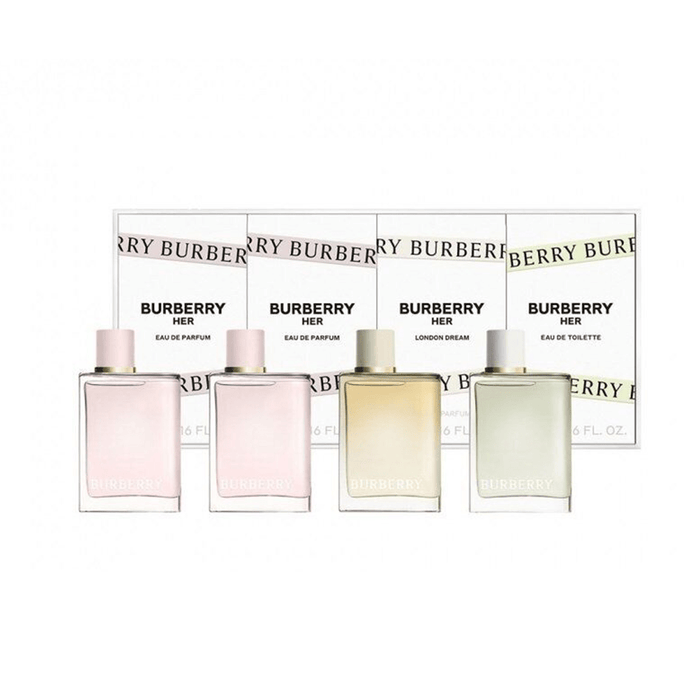 Burberry Women's Perfume Burberry Her Miniature's Women's Perfume Gift Set 4 x 5ml (Her EDP x2 + Her EDT + Her London Dream EDP)