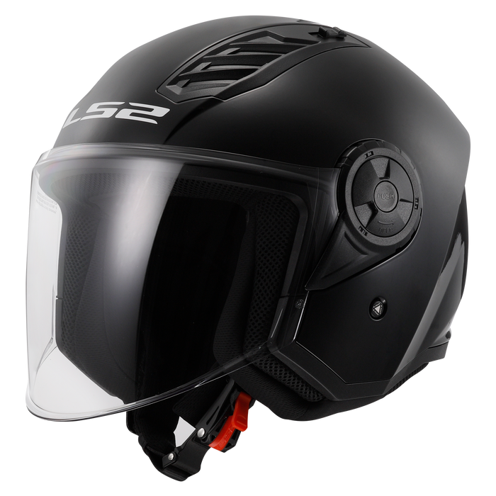 LS2 OF616 Airflow II Solid Gloss Black