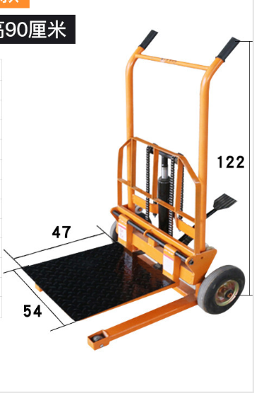 Small 100kg high lifting pallet stacker hand manual forklift