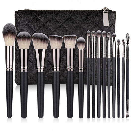 🖤 15-Piece Matte Black Makeup Brush Set