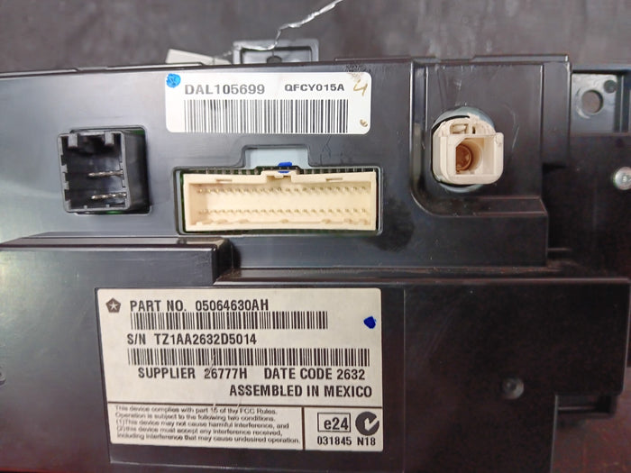 2011-2014 Dodge Charger Dash Radio Information Display Screen 05064630ah