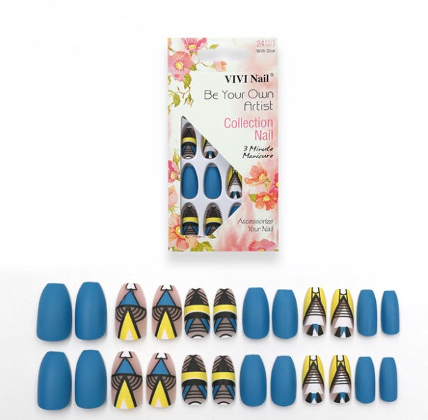 💅24 Matte Press-On Nails – Salon-Style Instant Manicure | Natural Fit Fake Nail Set with Glue-Free Option