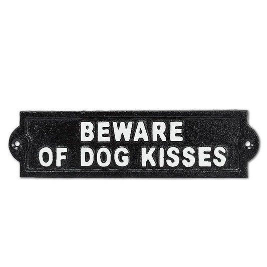 Abbott Beware Of Dog Kisses Plaque
