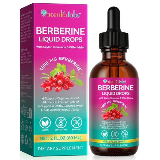 acentiallabs BERBERINE LIQUID DROPS With Ceylon Cinnamon & Bitter Melon 60 ML Liquid Drops
