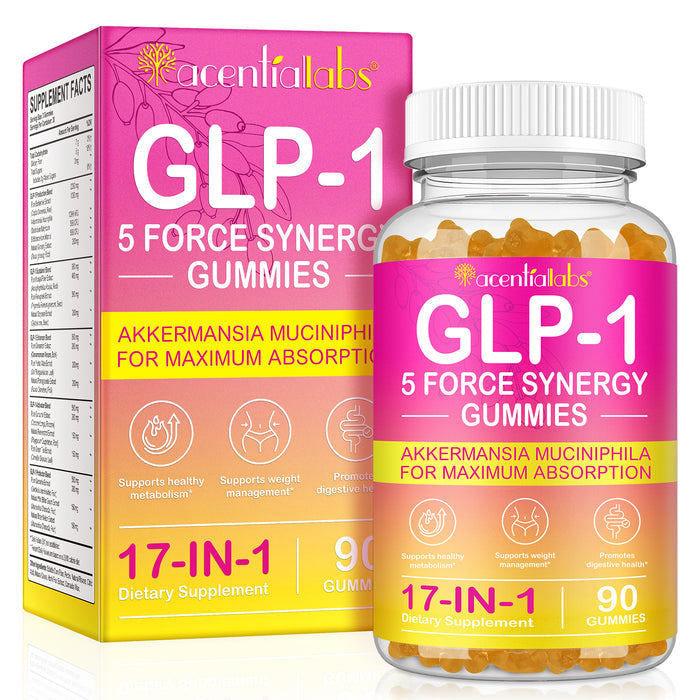 acentiallabs GLP-1  5 FORCE SYNERGY GUMMIES AKKERMANSIA MUCINIPHILA FOR MAXIMUM ABSORPTION Bottled Gummies