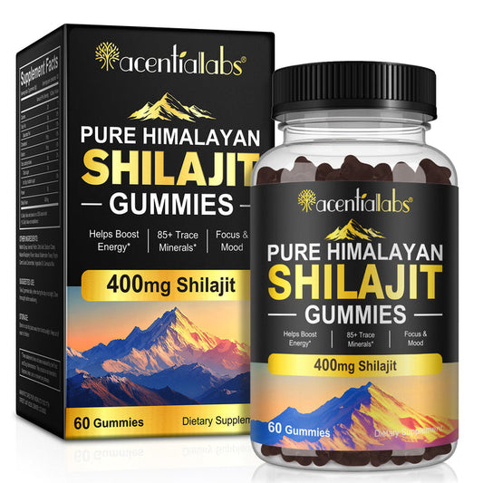 acentiallabs PURE HIMALAYAN SHILAJIT GUMMIES 400mg shilajit 60 Gummies Bottled Gummies