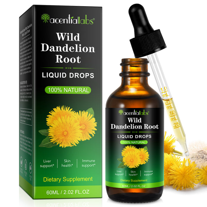 acentiallabs Wild Dandelion Root LIQUID DROPS Dietary Supplement 60ML Liquid Drops