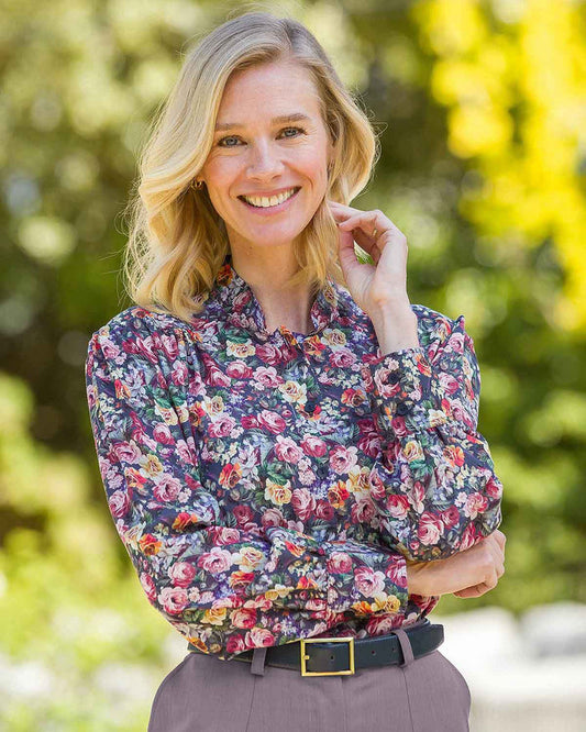 Antonella Floral TENCEL™ Long Sleeve Blouse - Country Collection