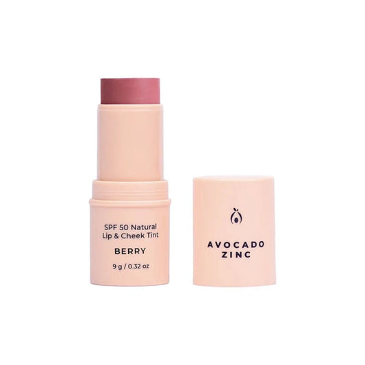Avocado Zinc SPF50 Natural Lip & Cheek Tint - Berry 9g - L'Organic