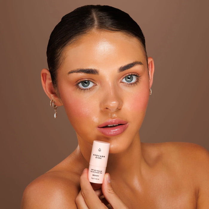 Avocado Zinc SPF50 Natural Lip & Cheek Tint - Berry 9g - L'Organic