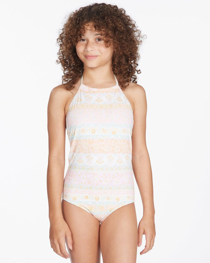 Billabong Girls Layered with Love One Piece Swimsuit