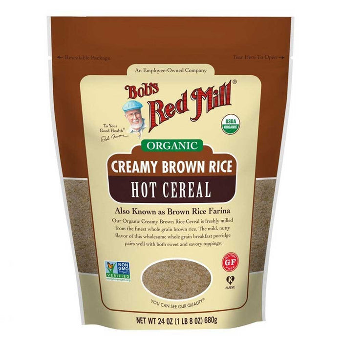 Bob's Red Mill Creamy Rice Hot Cereal Organic Brown Rice Farina - 680g - L'Organic