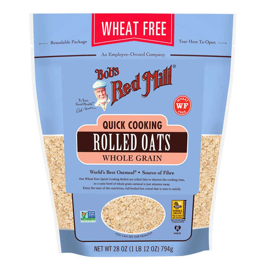 Bob's Red Mill Quick Cooking Rolled Oats Pure Wheat Free - 794g - L'Organic