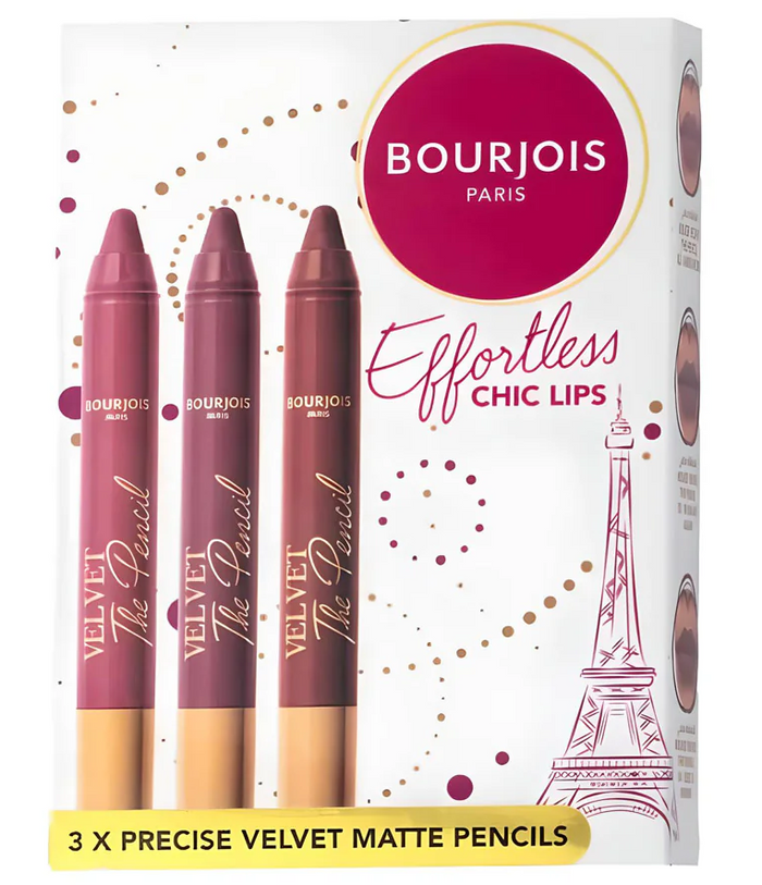 Bourjois Effortless Chic Lips Velvet Matte Pencils Set