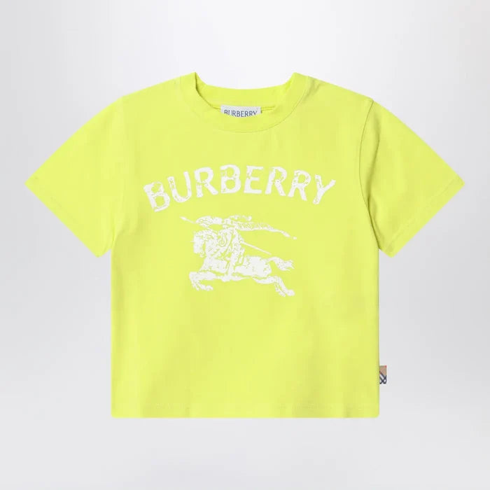 Burberry - Lemon yellow cotton T-shirt with EKD Brand T-Shirt 2A