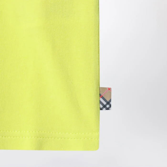 Burberry - Lemon yellow cotton T-shirt with EKD Brand T-Shirt