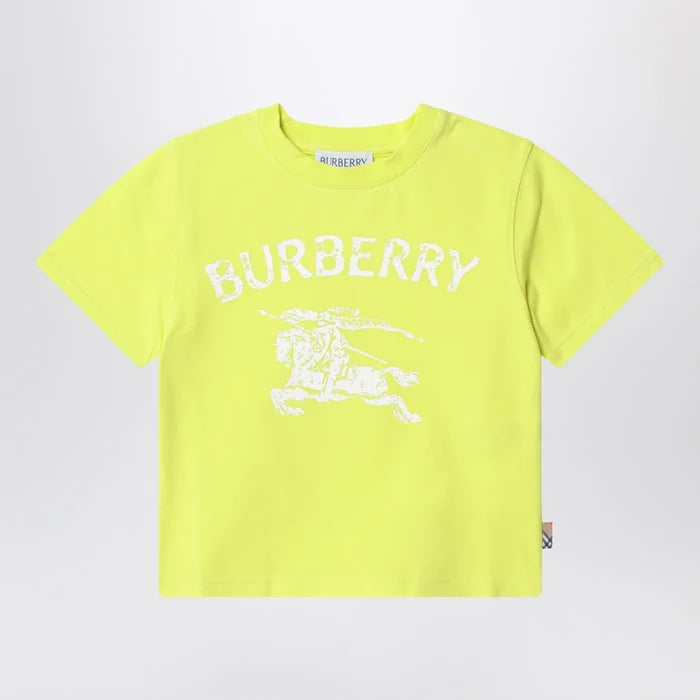Burberry - Lemon yellow cotton T-shirt with EKD