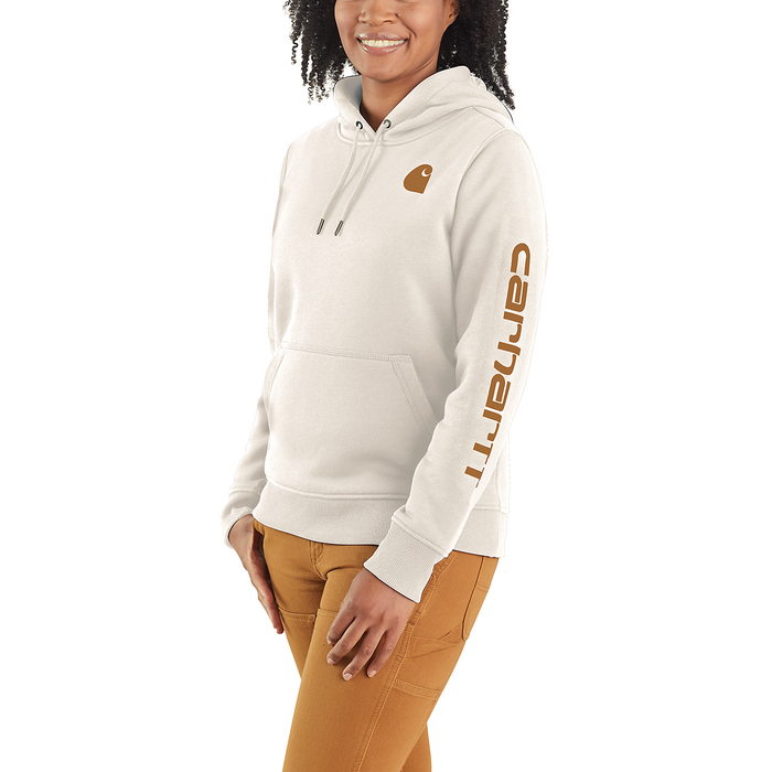 Carhartt Ladies Relaxed Fit Midweight Logo Sleeve Graphic Sweatshirt