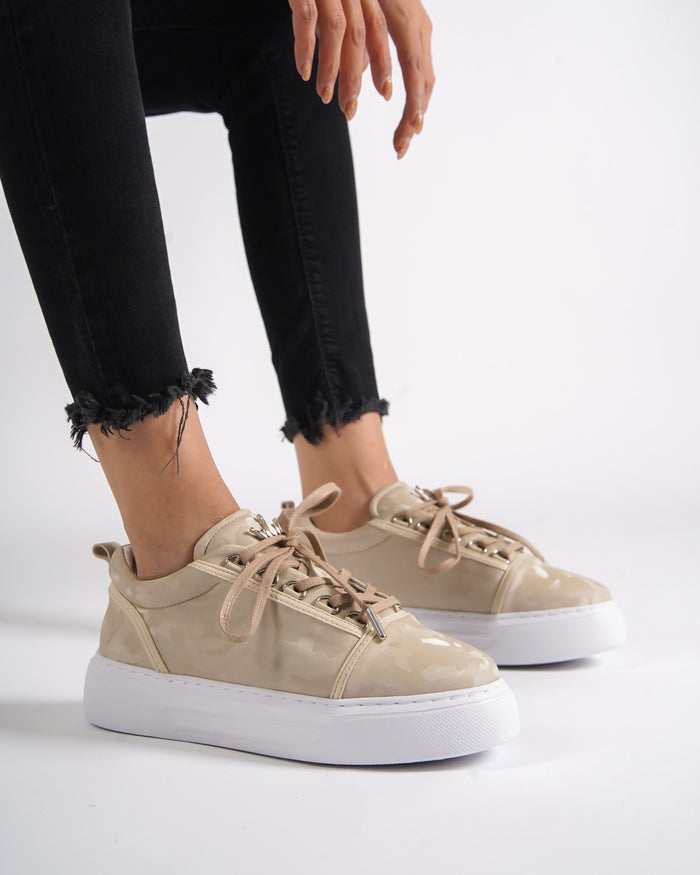 Cercocita Women's Casual Beige Shoes with Crown Camouflage Edition (7)