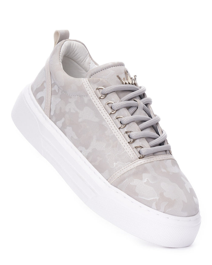 Cercocita Women's Casual Gray Shoes with Crown Camouflage Edition (6)