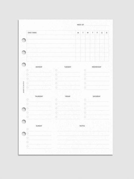 Digital mockup of insert in A5.
