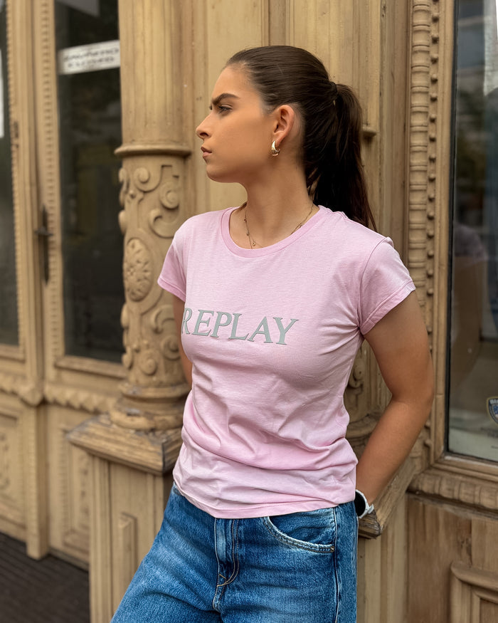 DÁMSKÉ TRIČKO REPLAY S POTISKEM NA HRUDI
