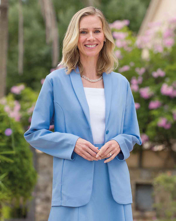 Easycare Lightweight Jacket - Cornflower - Country Collection