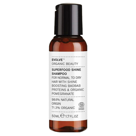 Evolve Organic Beauty Superfood Shine Shampoo 50ml Matkakoko