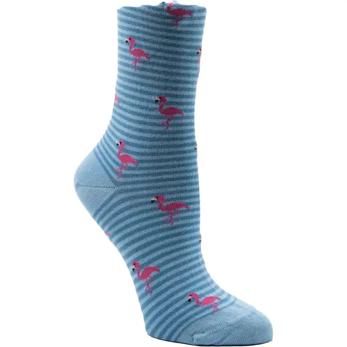Flamingo Stripe Socks