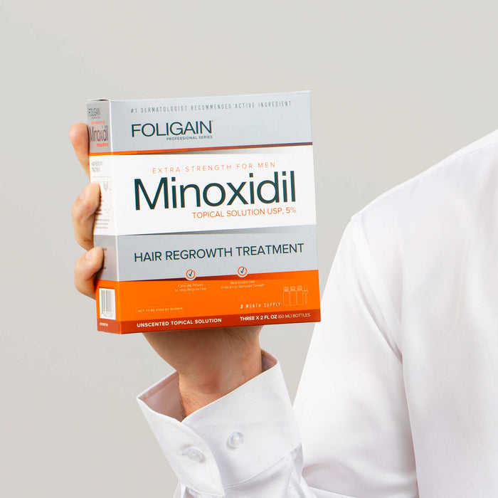 FOLIGAIN Minoxidil 5% Hair Regrowth Treatment For Men 3 Month Supply - FOLIGAIN