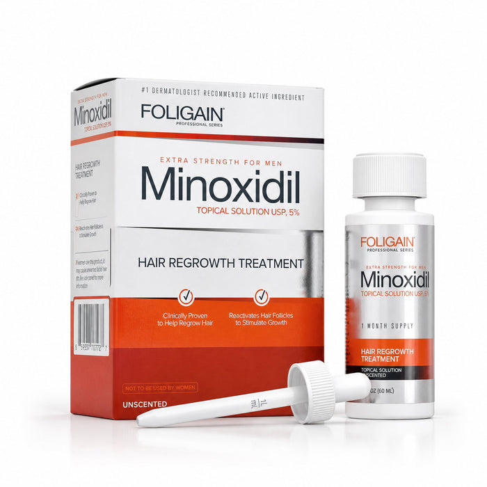 FOLIGAIN® Minoxidil 5% Hair Regrowth Treatment For Men One Month Supply - FOLIGAIN