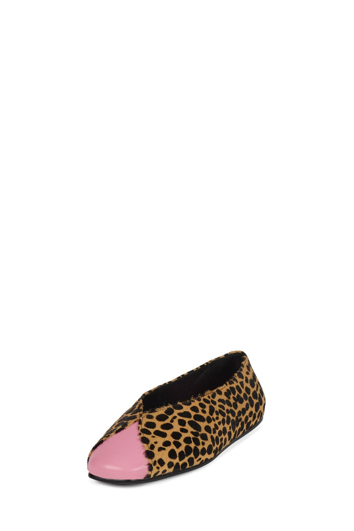 GRASP-F Jeffrey Campbell Flat Beige Black Spot Pink