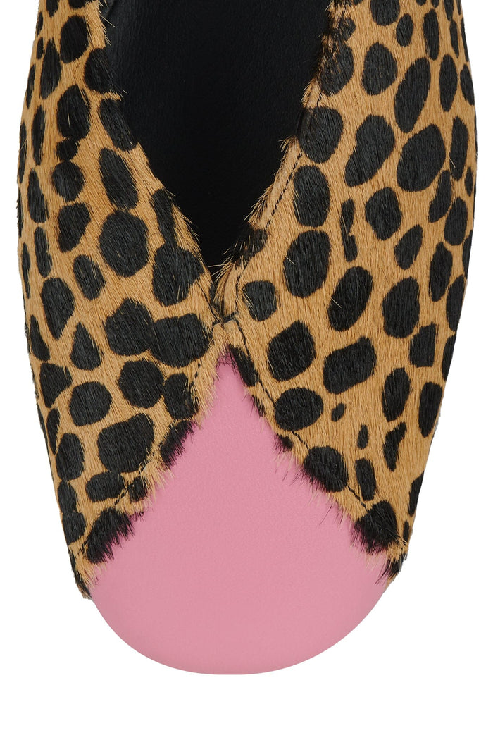 GRASP-F Jeffrey Campbell Flat Beige Black Spot Pink