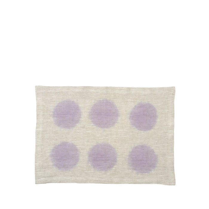 Hand-Painted Linen Circle Placemat in Dusk