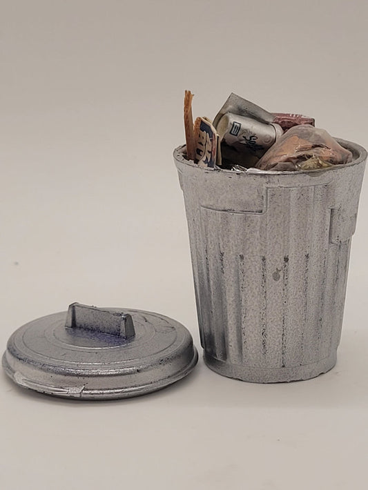 Handmade Trash Can with Lid
