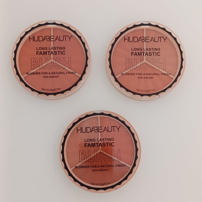 Huda Beauty Long Lasting Famtastic Blush – 3 - in - 1 Natural Finish - Lotshop.pk