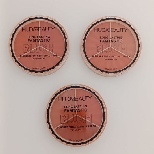 Huda Beauty Long Lasting Famtastic Blush – 3 - in - 1 Natural Finish - Lotshop.pk