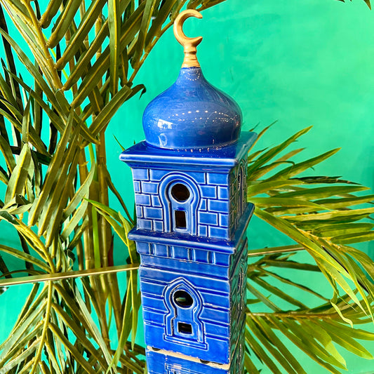 Lantern Blue Centrepiece for Wedding Decor Event Organizing Holiday Home Decoration