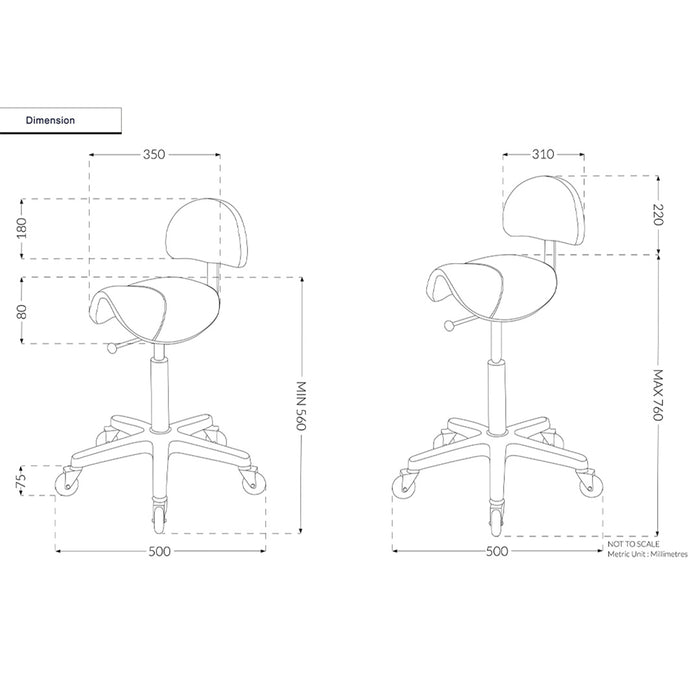 Joiken Saddle Stool - Chrome Base - Tan Upholstery