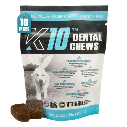 K10 | Canine Dental Chews | 10 Count