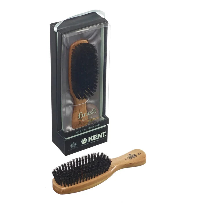Kent Men's Brush Rectangular Head Black Bristles Satinwood - (dc) OS18