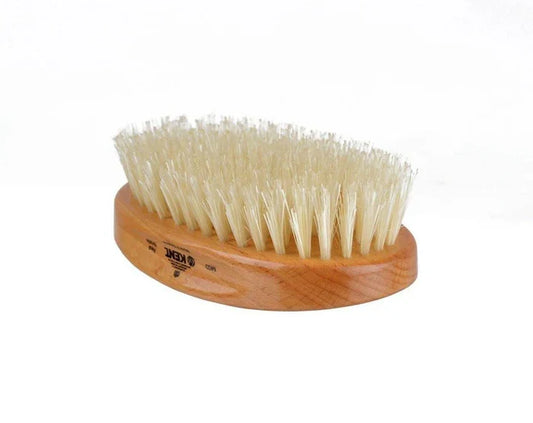 Kent Military Brush Oval Beechwood Pure White Bristle - MG2