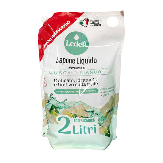 LEDELI SAPONE MANI RICARICA 2L MUSCHIO BIANCO