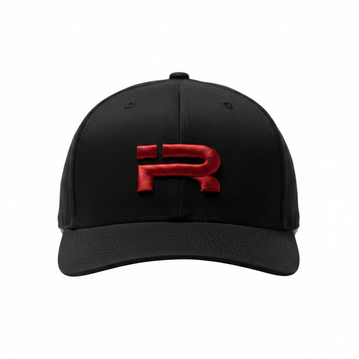 Logo Fitted Hat (Black/Red)