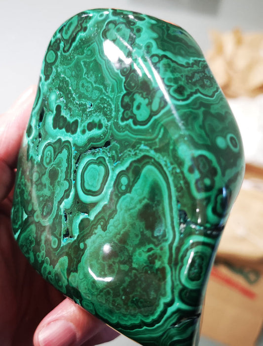Earthstore® Malachite Freeform display (840g 105x98x58mm) Namibia