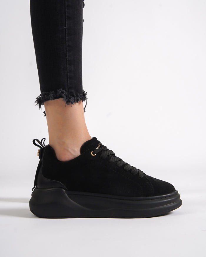 Martin Valen Originals Highrise Women's Belted Full Black Shoes (5)