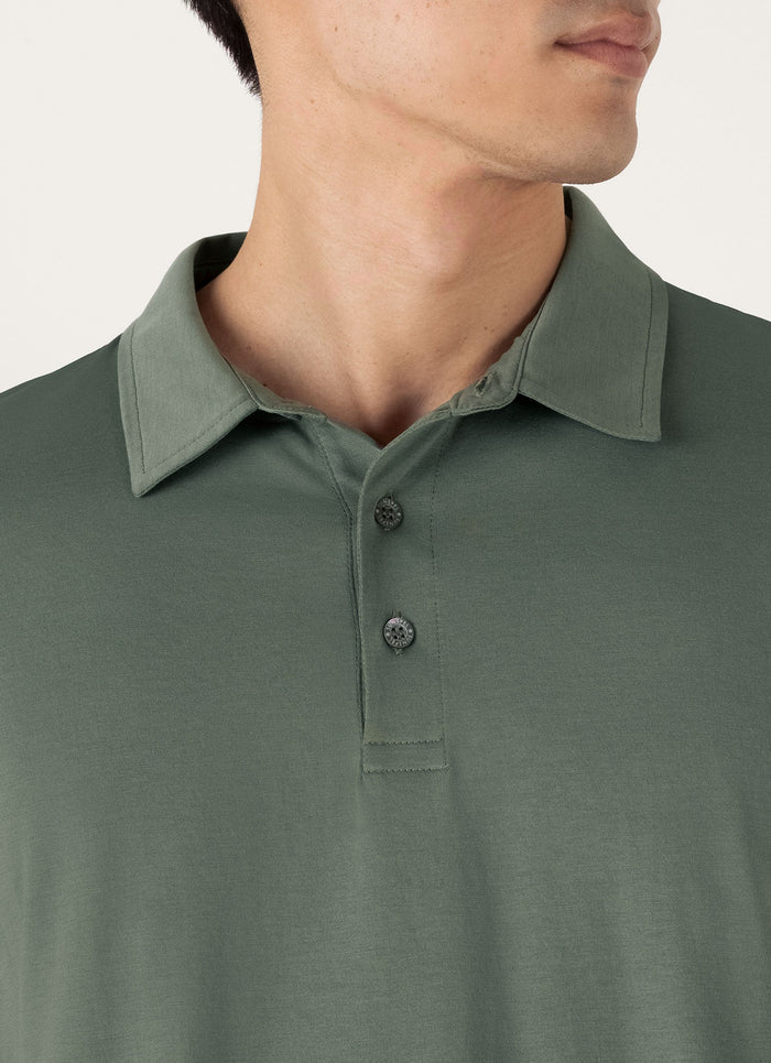 Men's Classic Jersey Polo Shirt in Dusk Green