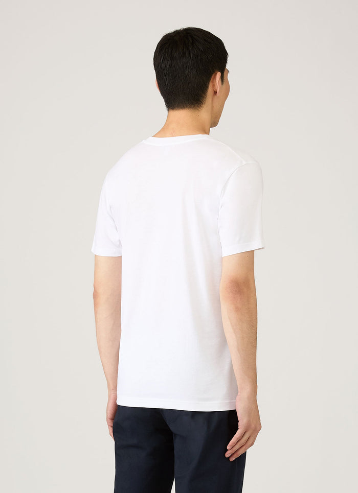 Men's Riviera Midweight V‑neck T-shirt in White