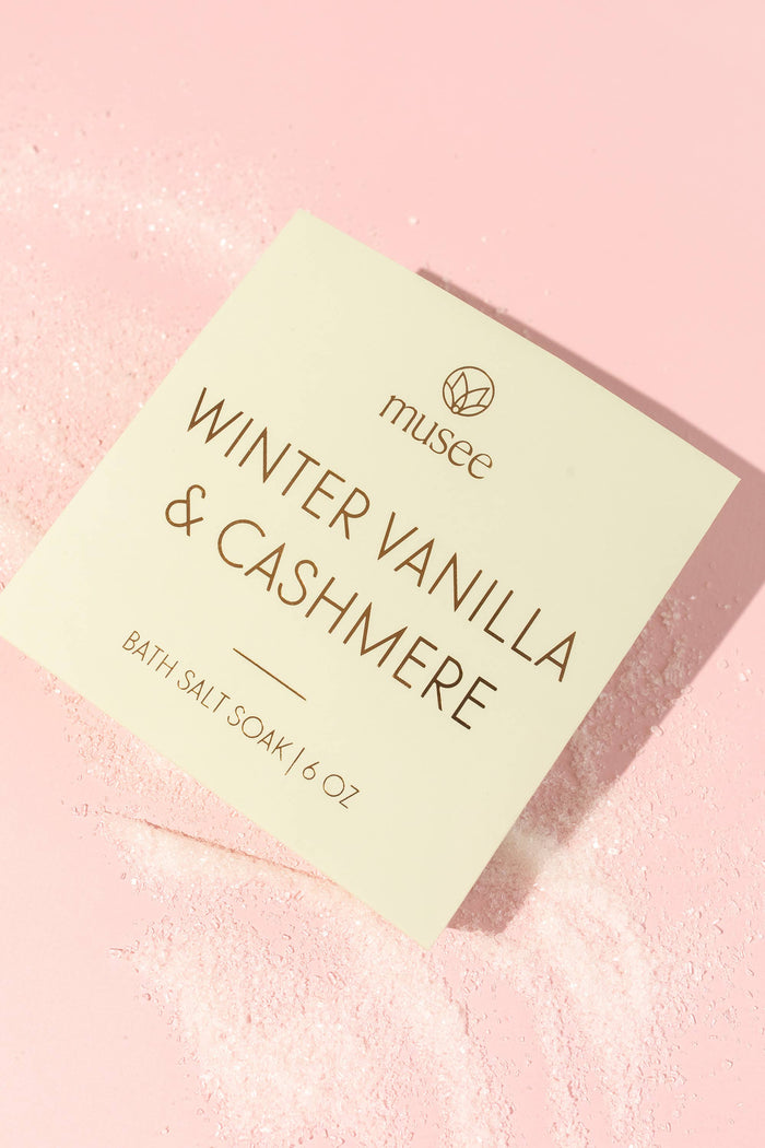 Mini Bath Salt Soak 6oz-Winter Vanilla & Cashmere